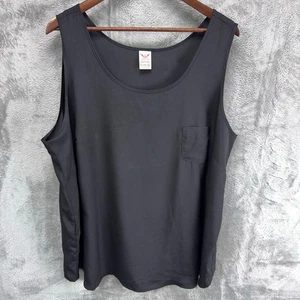 Faded Glory Womens Chiffon Cami 3X Black Pocketed Layers Career Capsule Minimal - Picture 1 of 10