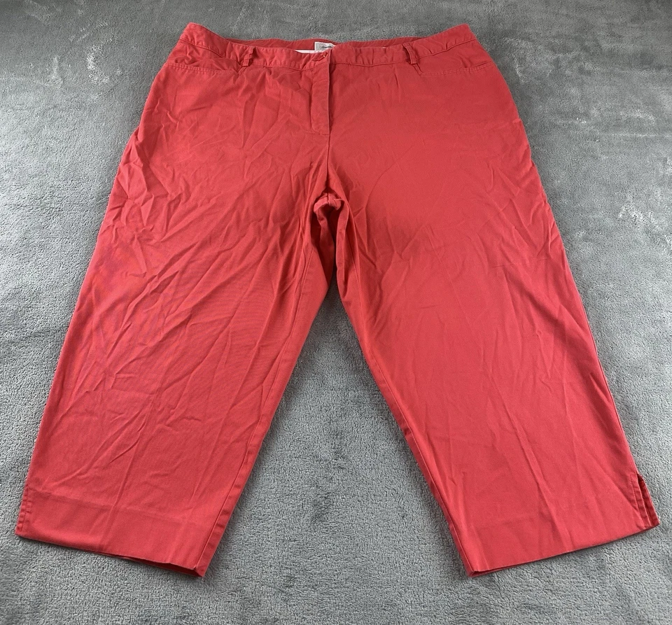 Dressbarn Women’s Bermuda Shorts 20W Coral Zip Pockets Casual C38 - Image 1 of 4