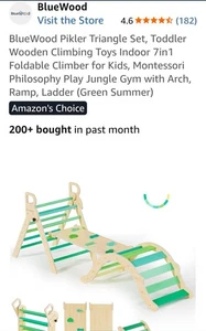 Juguetes de escalada 5 en 1 para niños pequeños patio de recreo interior con rampa triangular y arco - Imagen 1 de 9