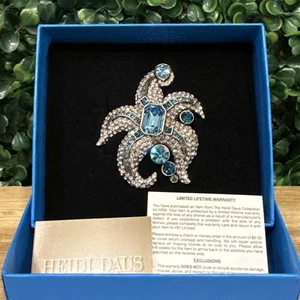 Nuovo con scatola! Spilla in cristallo Heidi Daus scintillante "Stella di mare" a tema oceano - Foto 1 di 7