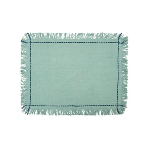 Juego de 4 manteles individuales Cheryl Surf lavables acolchados azules, 13" x 19" - Imagen 1 de 4