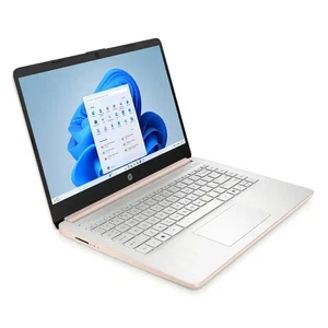 New HP Laptop 14" HD Intel N150 8GB 128GB UFS Webcam Office 365 Win 11 S Gold - Picture 1 of 16