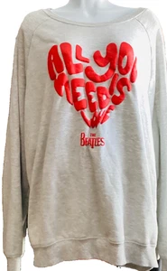 “The Beatles” Women’s 2X Graphic Tee “All You Need Is Love” Long Sleeve - Picture 1 of 4