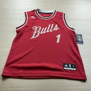 Adidas Chicago Bulls Derrick Rose Jersey Youth Kids Boys M Vintage Y2K nwt - Picture 1 of 10