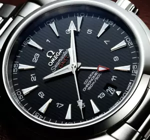 OMEGA SEAMASTER AQUA TERRA 150M CO‑AXIAL CHRONOMETER GMT 43MM BLACK DIAL - Picture 1 of 4