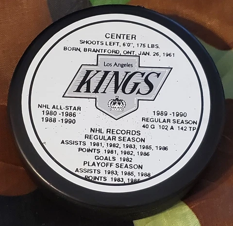WAYNE GRETZKY VINTAGE 1990 FOTOBALL PHOTO STATS PUCK GENERAL TIRE 🇨🇦 NHL NHLPA Cover