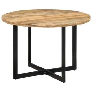 Round Dining Table Solid Wood Timber Industrial Rustic Kitchen Cafe Bistro Desk - Picture 1 of 12