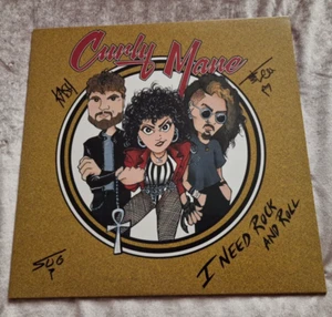 CURLY MANE-I NEED ROCK AND ROLL 12"LP SPANISH METAL 2021 FIRMADO-OBUS-MEGARA - Picture 1 of 5