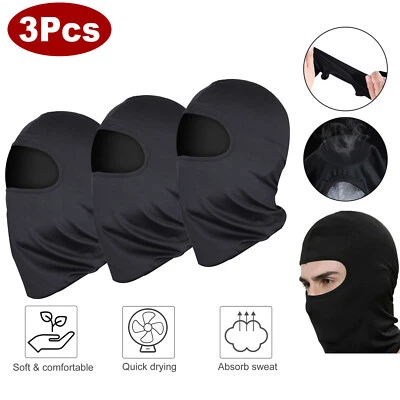 3x Sturmhaube Motorrad Sturmmaske Fahrrad Kopfhaube Skimaske Atmungsaktiv DE - Bild 1 von 4