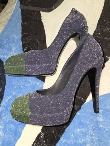 Chanel 11a Glittery Tacchi Piattaforma Bicolore