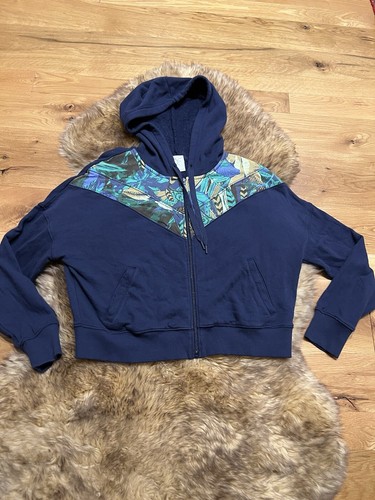 VETEMENTS Felpa con cappuccio Offline x Aerie full zip stampa foglia ritagliata taglia small tempo libero casual