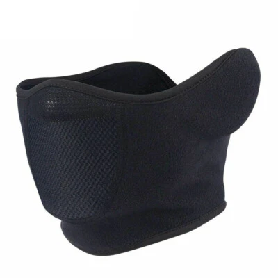 Winter Fleece Ear Warmers Earmuffs For Cold Weather Ski Cycling Half Face Mask - Image 1 of 4