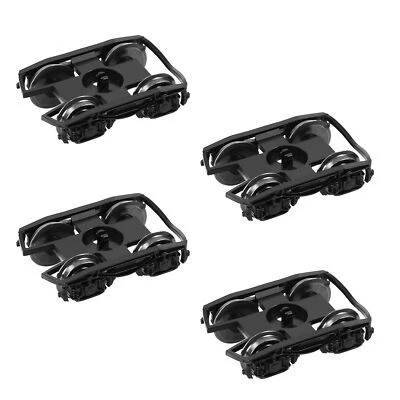 4pcs Model Trains HO Scale 1:87 Bogies 36" Metal DC Wheels HP1687 - Image 1 of 4