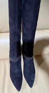 Brown Suede Via Spiga 'V-Cinda' Knee High Boots - Picture 1 of 10