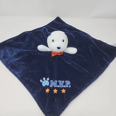 Manta de seguridad Baby Starters azul marino cachorro perro MVP sonajero Lovey Foto 1 de 4