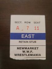 1985 WWF WWE Original Wrestlemania Ticket Closed Circuit Viewing Hulk Hogan 