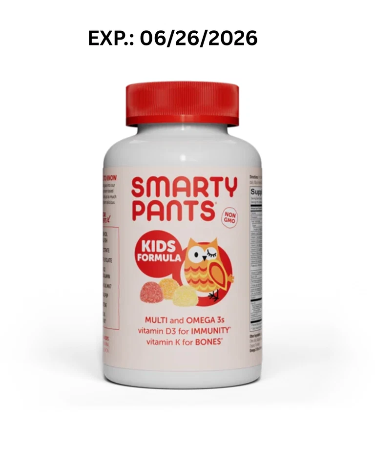 Smartypants Kids Complete Gummy Vitamins Omega 3 Fish Oil Multivitamin 90 Gummie