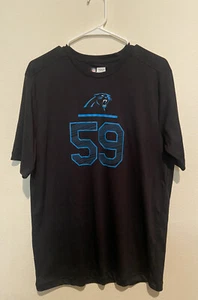 Carolina Panthers Luke Kuechly shirt NFL Team Apparel TX3 Cool Size L Black - Picture 1 of 5