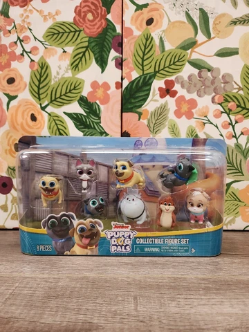 Disney Junior Puppy Dog Pals Collectible Figure Set 8 Pieces - New Cover