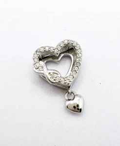 💖 Infinite Love Charm Heart For Mesh Bracelet Genuine 925 Sterling Silver 💖 - Picture 1 of 12