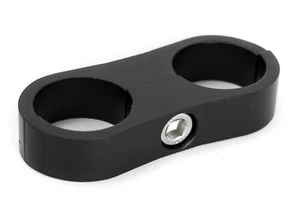 2x24mm Doppel-Schlauchhalter Schwarz eloxiert - Picture 1 of 3