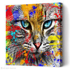 Wandbilder XXL Leinwand Bilder Katzen Haustiere Abstrakt Max. 100x100x4cm  4714A