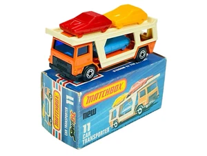 Matchbox Lesney Superfast MB11 Orange Car Transporter Black Base w/K Style Box - Picture 1 of 11