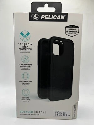 Pelican Voyager Series Case With Holster for iPhone 12 and iPhone 12 Pro - Black - Image 1 of 4