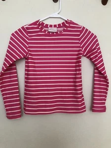 (2) Hanna Andersson Rash Guard Long Sleeve Swim Top Shirt Size 130 8 Pink & Blue - Picture 1 of 3
