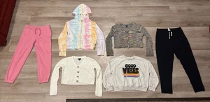 Girls Clothing BUNDLE! Cropped Shirts, Sweatpants, Etc. Youth Size Large (10-12) - Picture 1 of 7