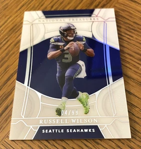2021 National Treasures RUSSELL WILSON #d /99 SP SEATTLE SEAHAWKS DENVER BRONCOS - Bild 1 von 2