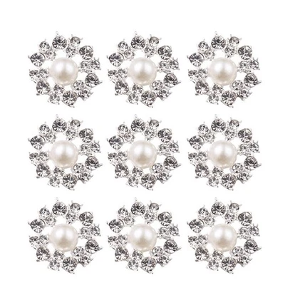  10 PCS Schmuckknöpfe Dekorative Kristallverzierung Kleiderknöpfe - Bild 1 von 4