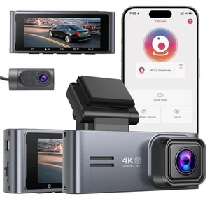 Dash Cam Front and Rear - 2025 Upgraded 4K/1080P Dash Camera for Cars, 3.18" ... - Picture 1 of 7