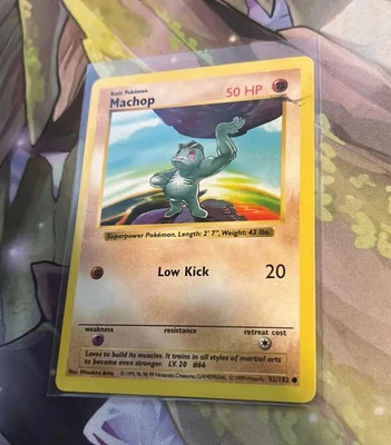 Machop 052/102 Base Set (Shadowless) Ink ERROR!! Printer Smudge Under Top Energy - Image 1 of 4