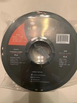 Filamento de impresora 3D PLA naranja HATCHBOX 1,75 mm, carrete de 2,2 lb Foto 1 de 2