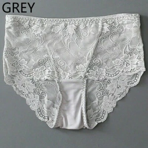 Mujeres Calzoncillos de Seda Bragas Encaje Satén Bragas Calzoncillos Ropa Interior Rosa Gris - Imagen 1 de 14
