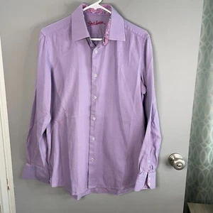 Camisa Robert Graham Para Hombres M 39 15 1/2 Manga Larga Puño Abatible Abotonada - Imagen 1 de 9