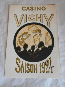 Vintage Theaterprogramm Casino de Vichy 1924 La Fille de Madame Angot - Bild 1 von 2
