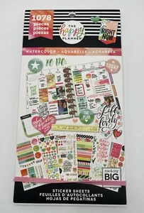 Hojas de pegatinas de acuarela The Happy Planner 1078 piezas 2016 Me & My Big Ideas - Imagen 1 de 6
