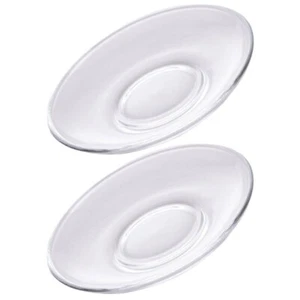 2 Piezas Redondo Transparente Disco Tazas Alfombrillas Platillos Café Decorativos - Imagen 1 de 12