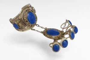 orient afghan nomaden tribal Armreif handschmuck Bracelet hand jewelry Lapis - Bild 1 von 22