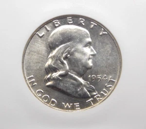 1954 "D" Franklin SILVER Half Dollar 50c NGC MS64 FBL #015 Unc BU ECC&C, Inc. - Picture 1 of 5