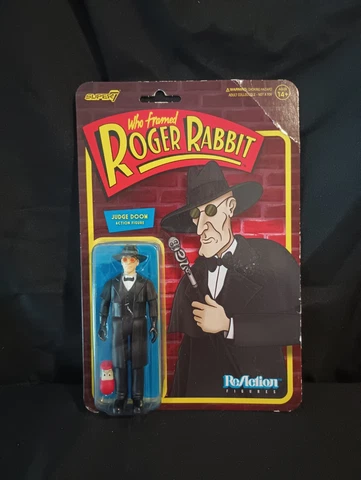 Judge Doom 3.75" WHO FRAMED Roger Rabbit ReAction Super 7 MOC NEW #2 Cover