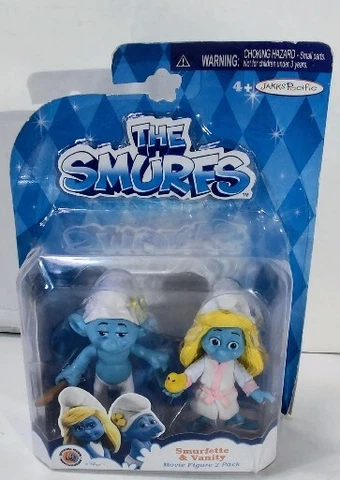 THE SMURFS The Movie 2013 Jakks Pacific Smurfette & Vanity  3" Figures 2 pack Cover