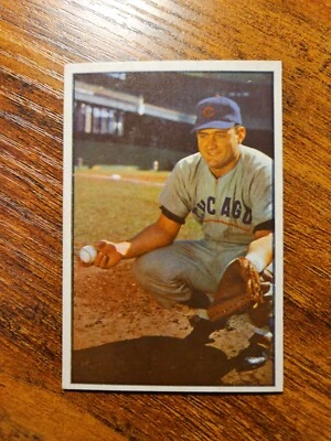 1953 Bowman Color #7 Harry Chiti  EX-MINT Chicago Cubs Nice Card  - Image 1 of 3