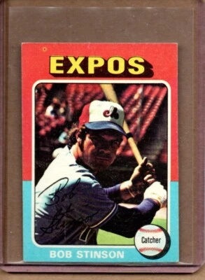 1975 TOPPS MINI BOB STINSON # 471 (EX-EX/MT) CREASE FREE - Image 1 of 2