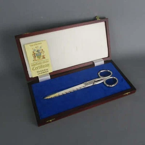 Large Sheffield Presenation Scissors In Wooden w Certificate Of Authenticity - Picture 1 of 10
