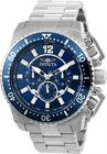 Invicta 21953 Pro Diver Quartz Chronograph Stainless Steel Blue Dial Mens Watch