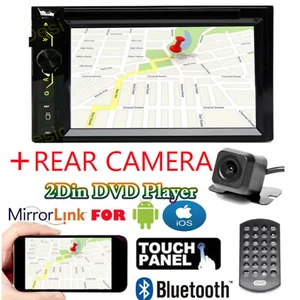 For Chevy Silverado 1500 2 DIN Car Stereo Radio DVD MP3 Player Bluetooth+Camera - Bild 1 von 11