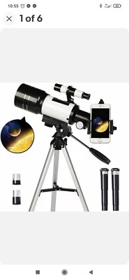Outdoor Monocular Moon Astronomical Telescope F30070 With Tripod 150X Zoom HD - Image 1 of 4